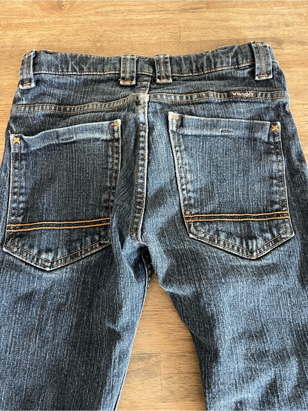 Wrangler Boys Dark Blue Denim Jeans with Contrast Stitching